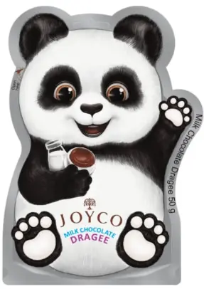 JOYCO Grageas de chocolate con leche «Panda» 50 g