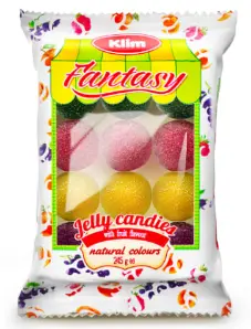 Caramelos de gelatina «Fantasy» con sabores de frutas 200 g