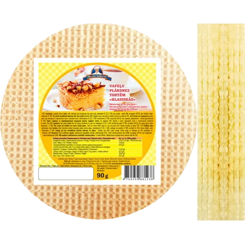 Hojas de Barquillo para Tarta CLASICA 90g. /1x16
